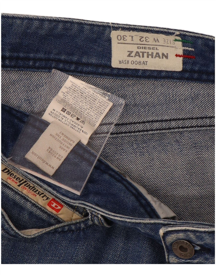 DIESEL Herre Zathan Bootcut Jeans W32 L30 Blå Bomuld