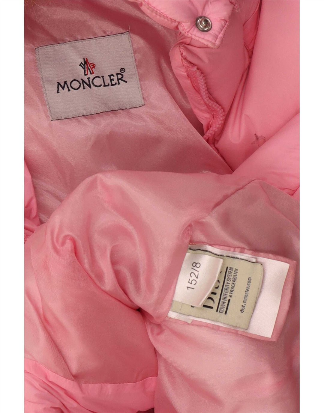 Moncler piger grafisk hætte polstret jakke 7-8 år Pink