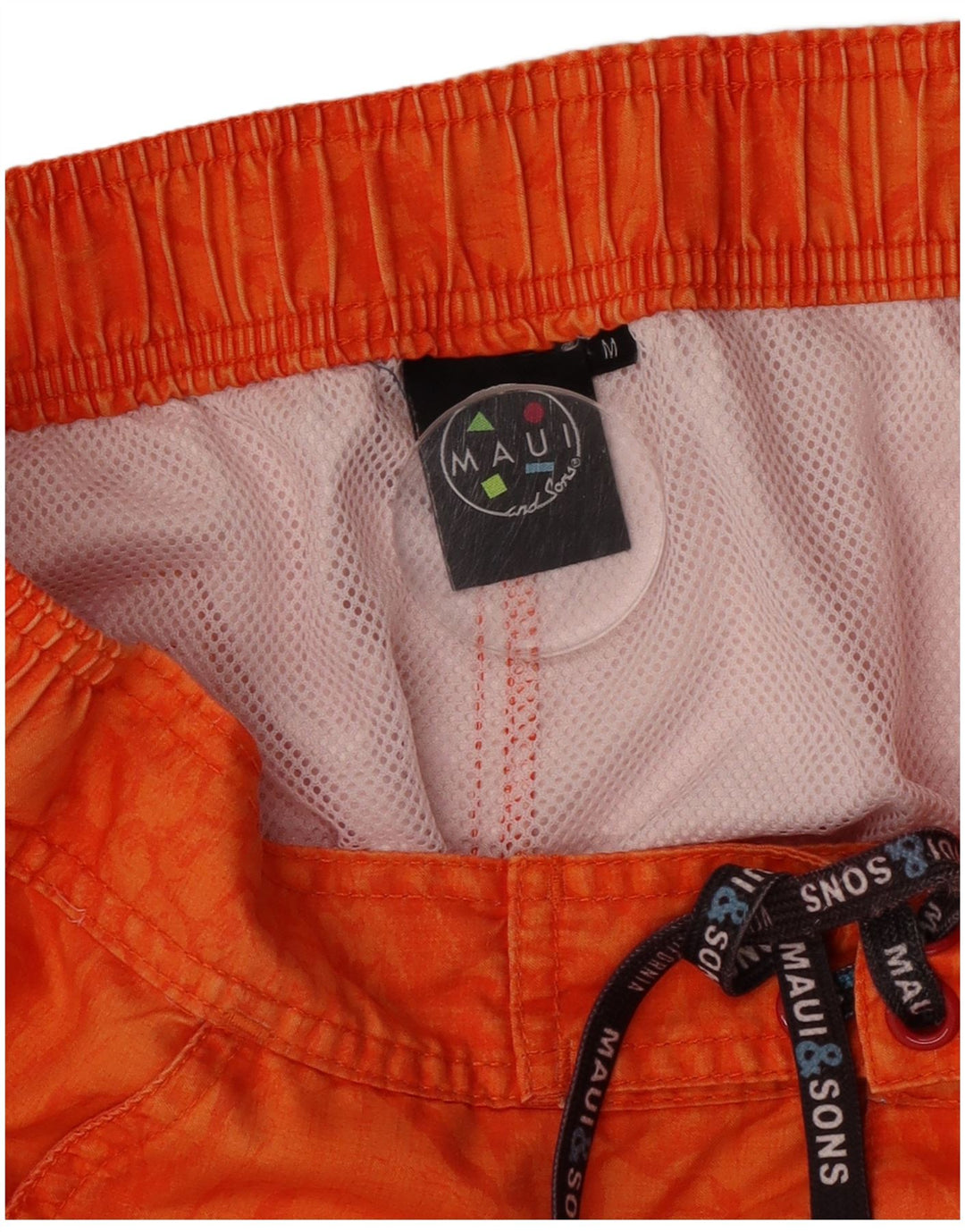 Maui and Sons Badeshorts til mænd Medium Orange Colourblock Polyester