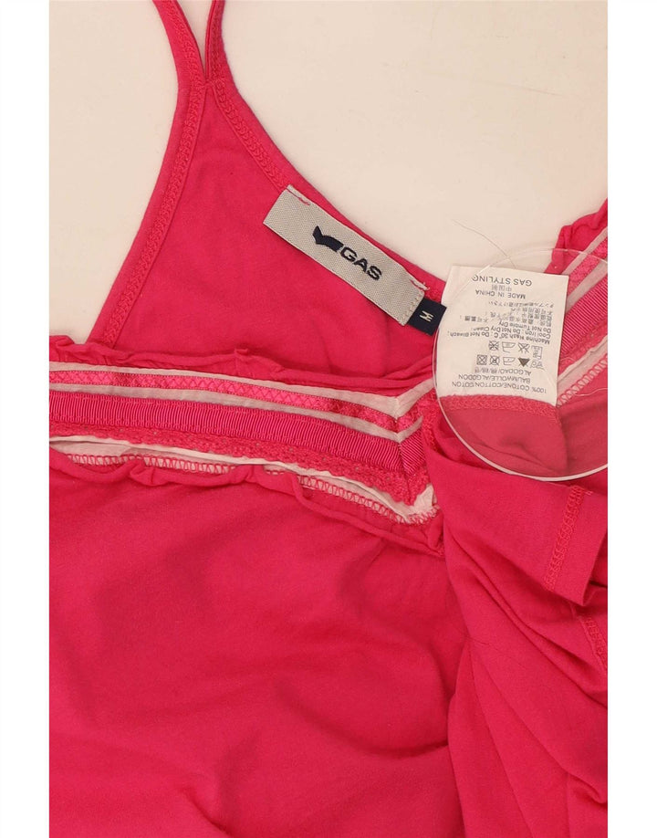 Gas Dame Cami Top UK 12 Medium Pink Bomuld