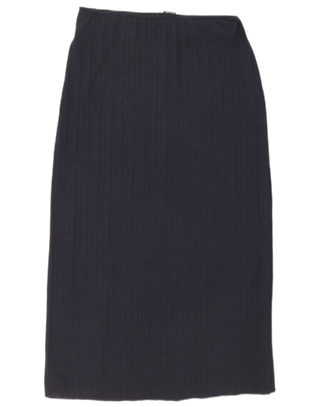 Zara Dame Midi Nederdel Medium W28 Marineblå