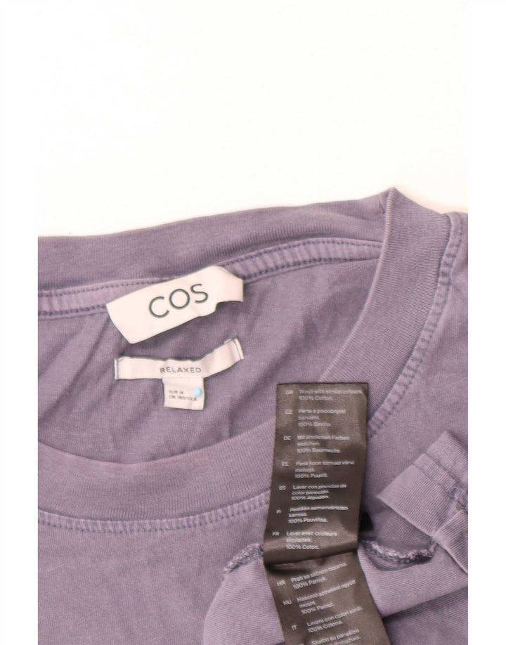 Cos Herre Relaxed Fit T-Shirt Top Medium Marineblå Bomuld