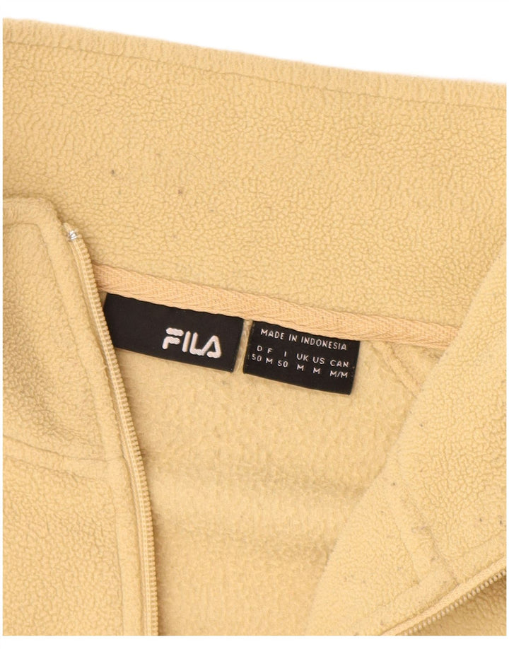 Fila Herre Fleecejakke UK 38 Medium Gul Polyester