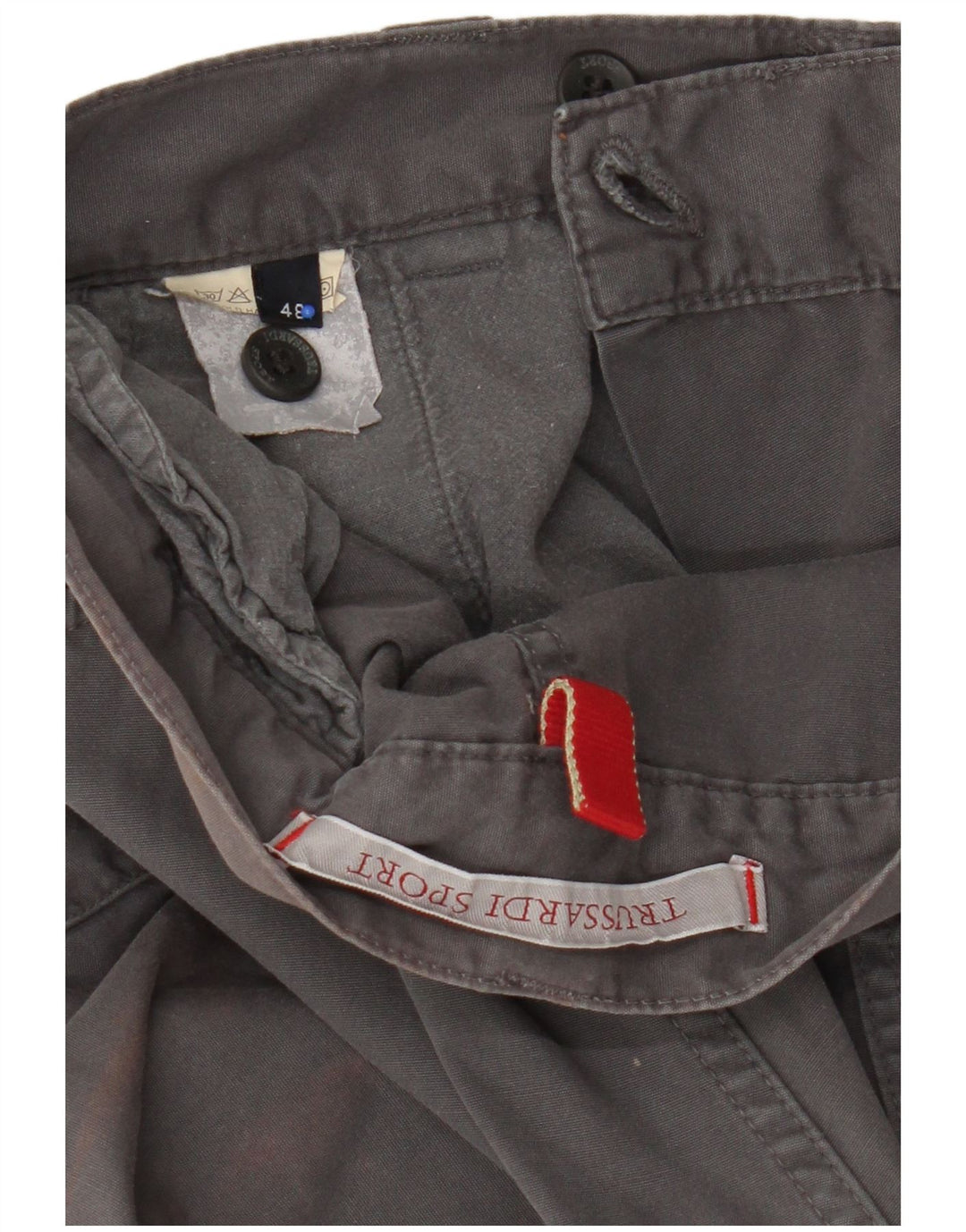 Trussardi Herre Straight Cargo Bukser IT 48 Medium W32 L32 Grå