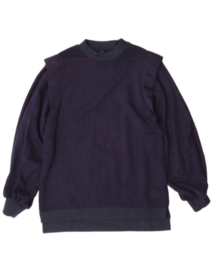 TED BAKER Oversized sweatshirttrøje til kvinder størrelse 1 XS Marineblå viskose