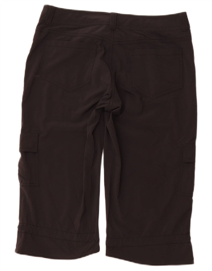 Athleta Womens Cargo Bermuda Shorts US 6 Medium W30 Black Polyester
