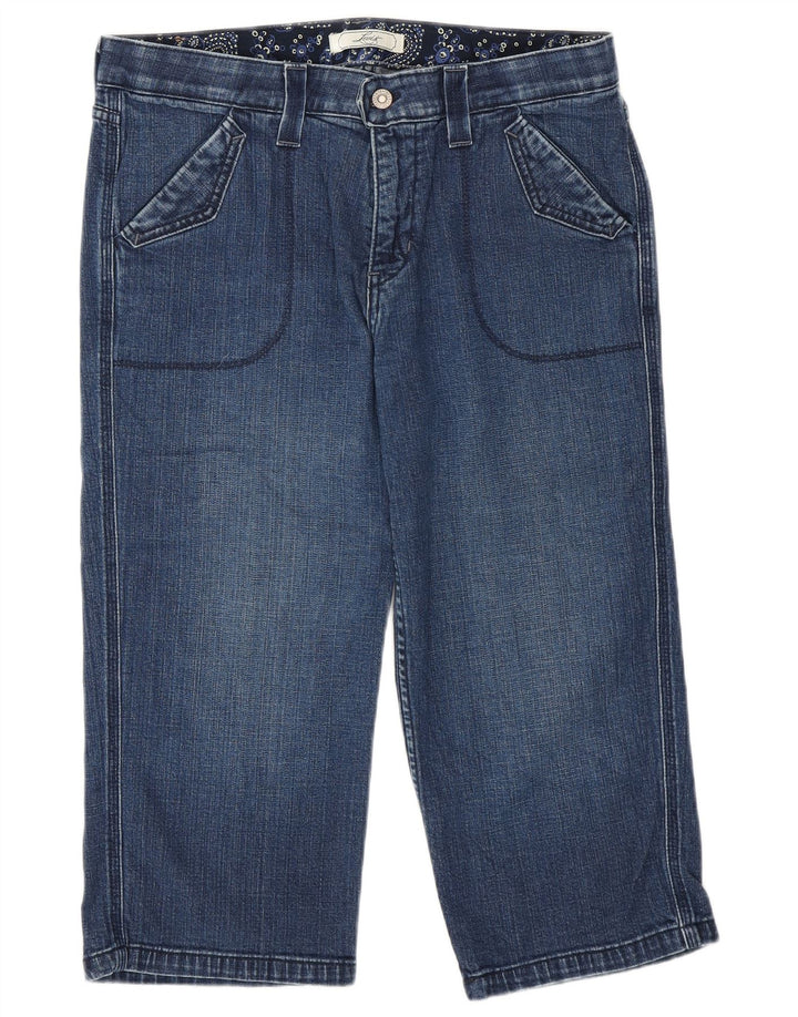 LEVI'S Dame Capri Jeans US 14 XL W36 L20 Blå Bomuld