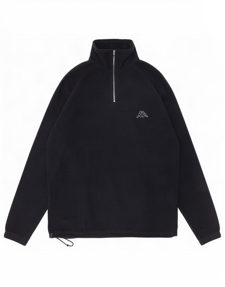 Kappa herre lynlås hals fleece jumper medium marineblå polyester