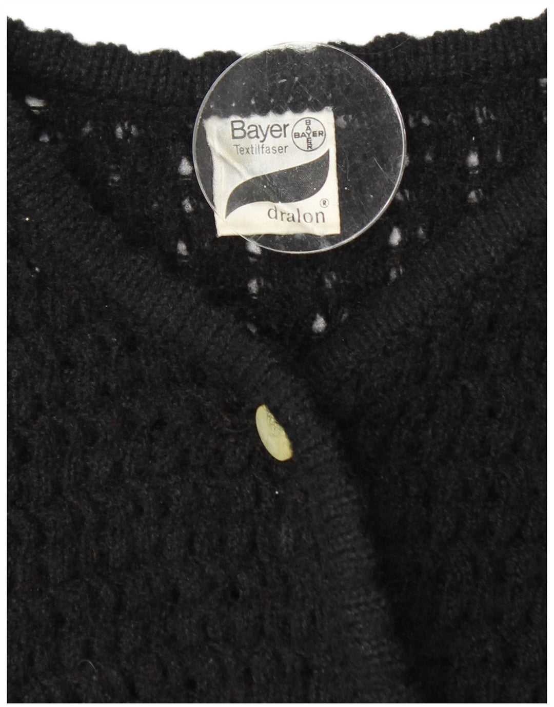 BAYER Womens Cardigan Sweater UK 10 Small Black Polyacrylic