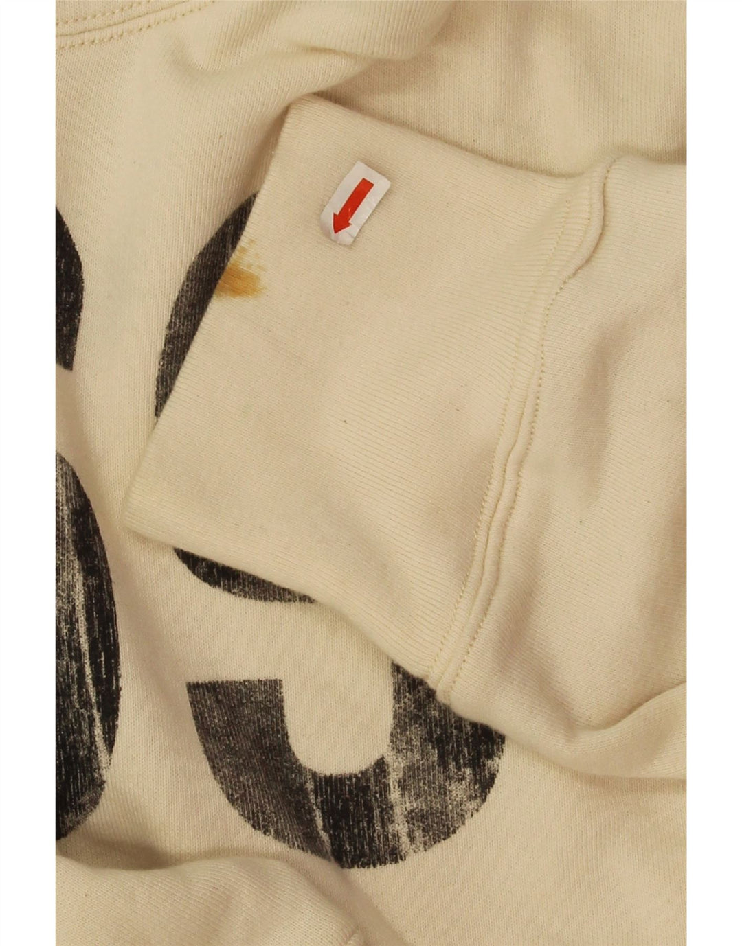 Gap Herre grafisk hættetrøje Jumper Stor Beige Bomuld