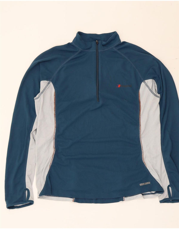 Berghaus Dame Pullover Træningsdragt Top UK 14 Large Blue Colourblock