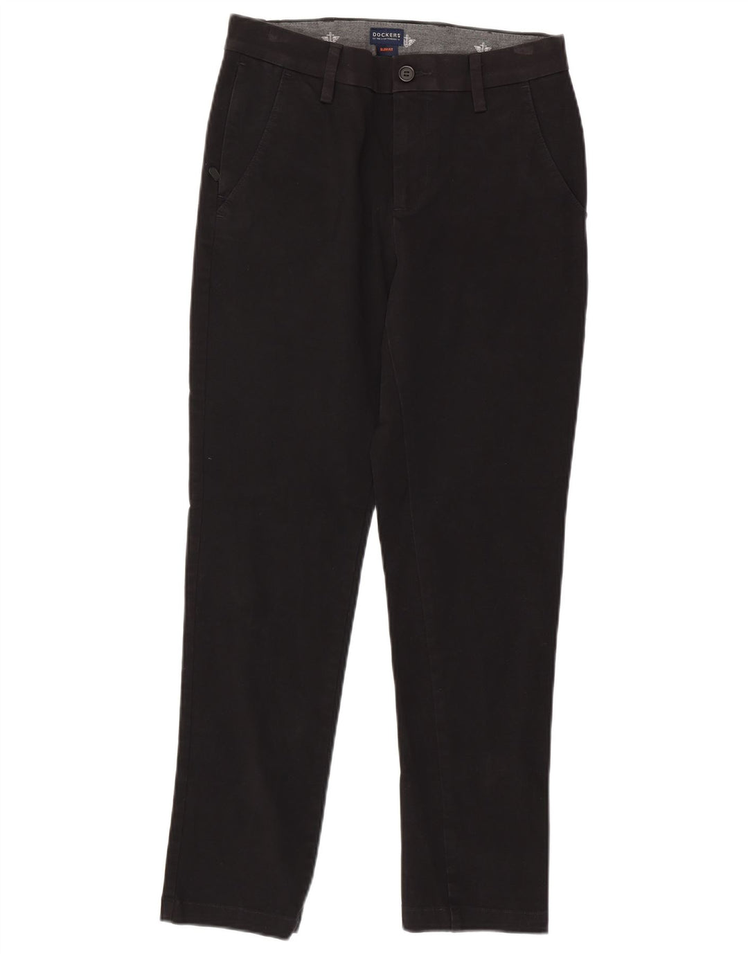 DOCKERS Slim Fit Chinobukser til mænd W29 L29 Sort bomuld