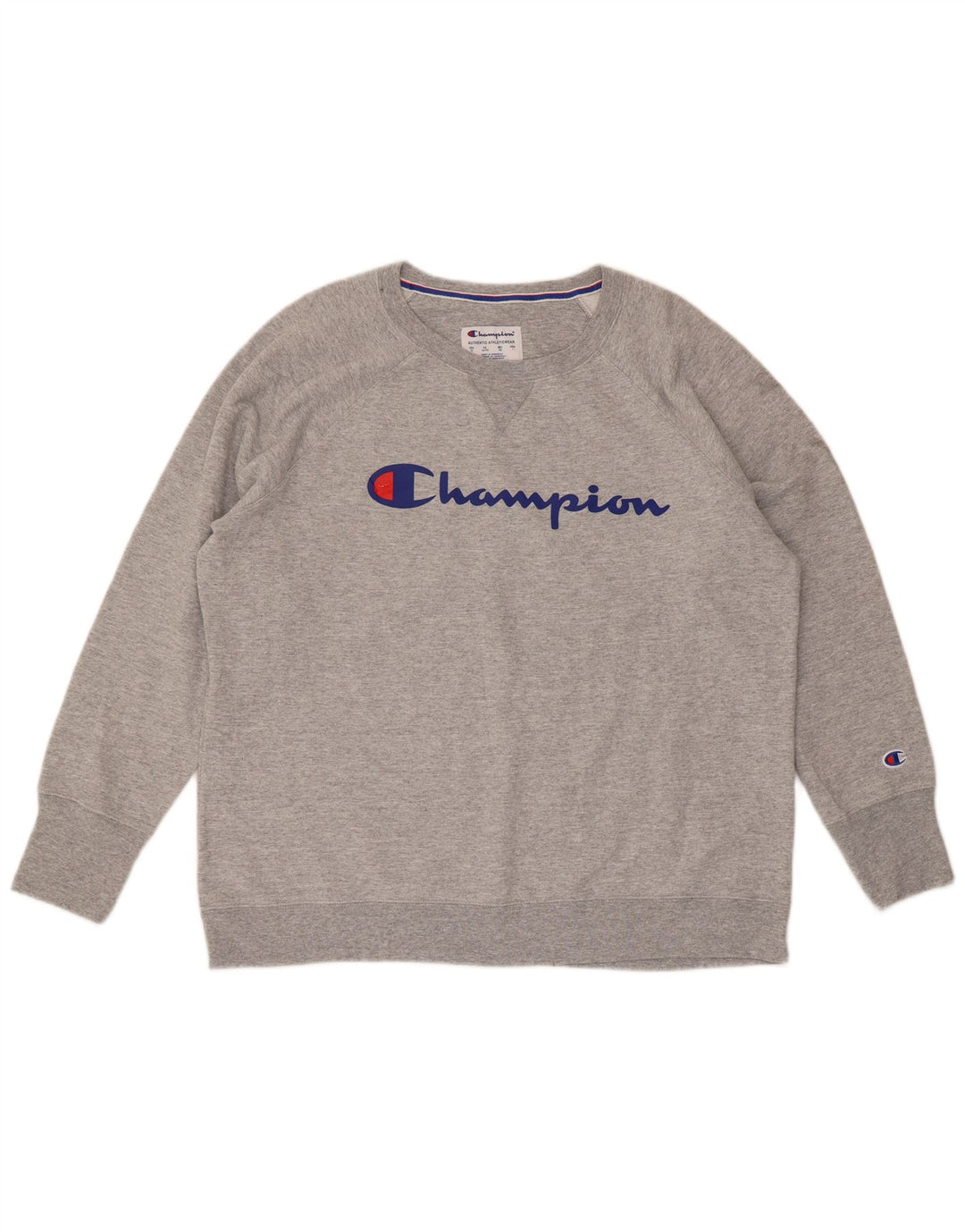 Champion Herre Grafisk Sweatshirt Jumper XL Grå Polyester