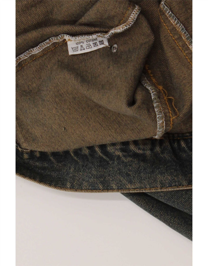 Vintage denimjakke til kvinder UK 16 Stor marineblå bomuld