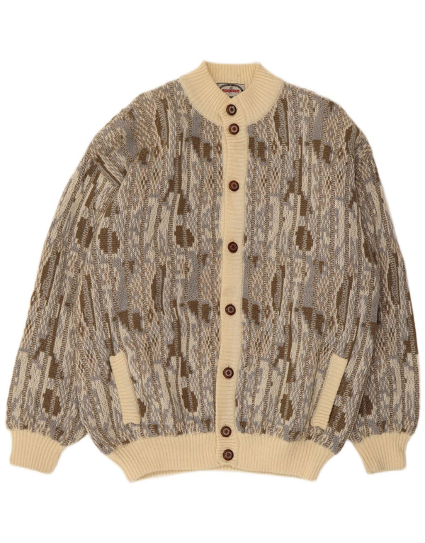 Rodrigo Herre Cardigan Sweater IT 54 XL Flerfarvet geometrisk uld