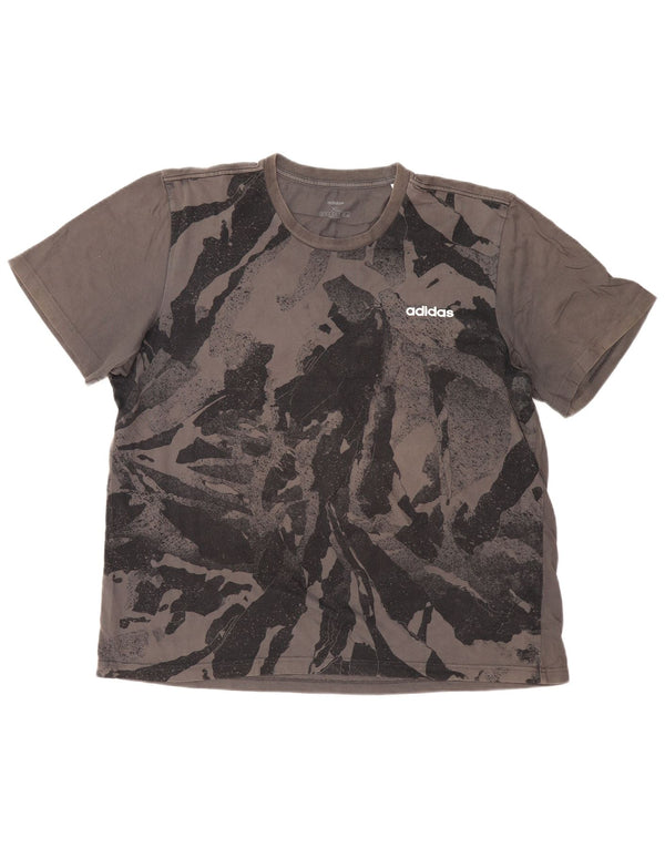 ADIDAS T-shirt med abstrakt mønster til mænd XL Grå