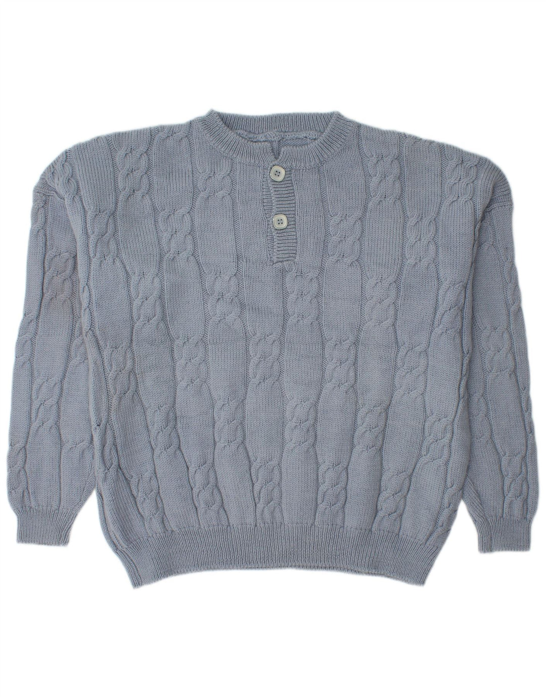 Vintage herre sweater med rund hals XL blå