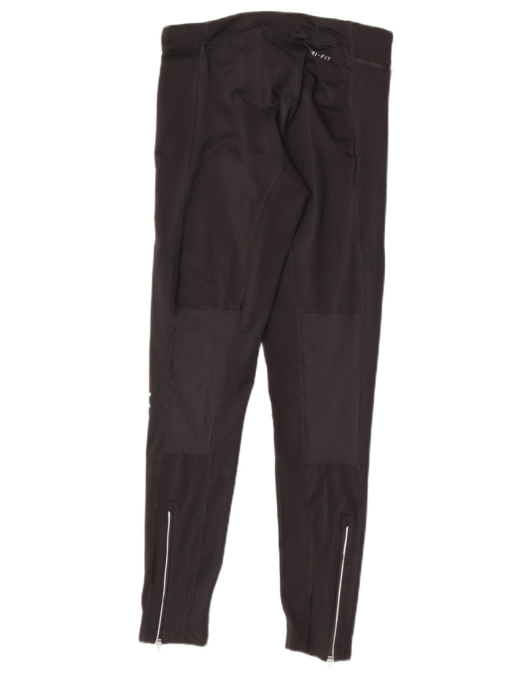 Nike Dame Dri Fit Leggings UK 6 XS Sort Colourblock Polyester