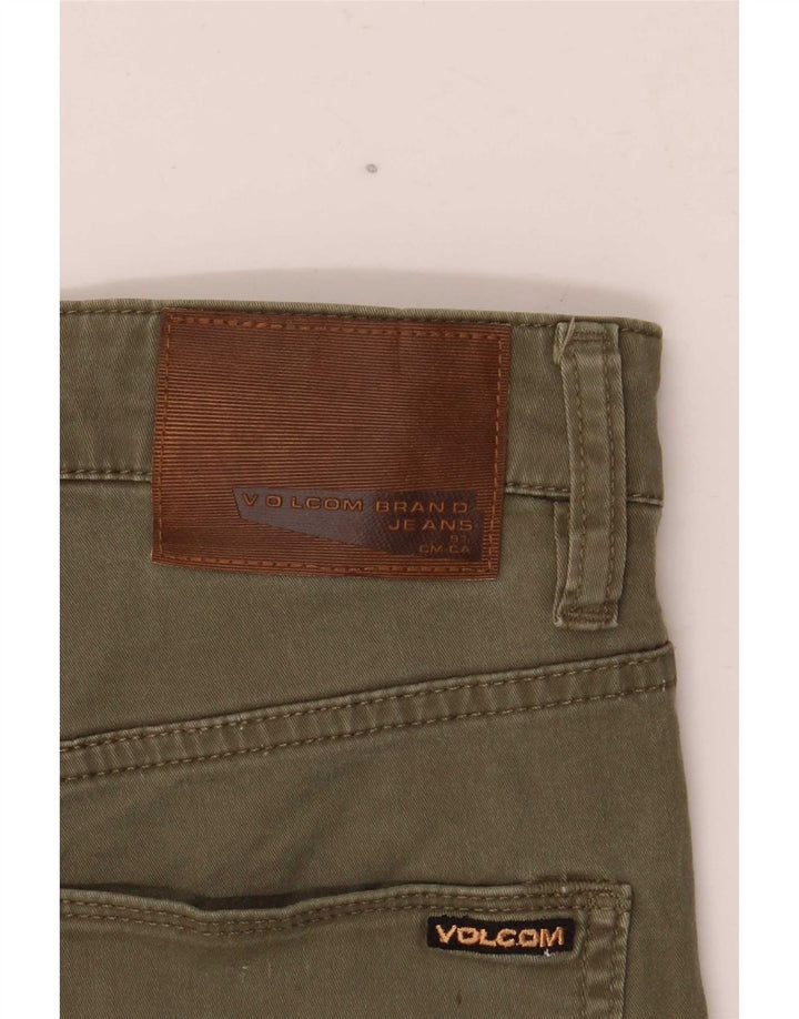 Volcom Herre Solver Denim Shorts W30 Medium Khaki Bomuld