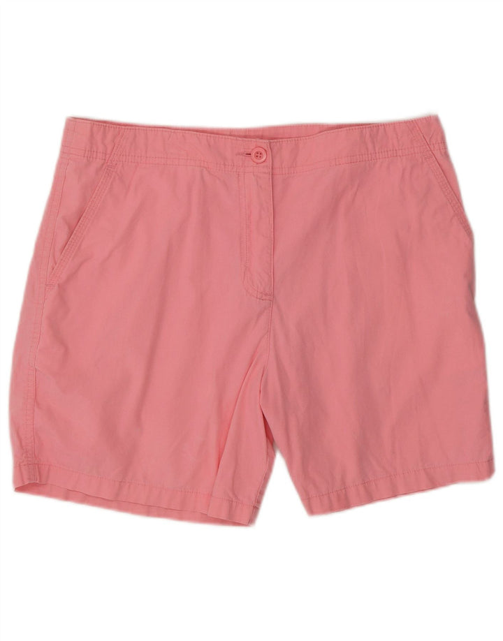 Marks & Spencer Kvinder Casual Shorts UK 12 Medium W32 Pink Bomuld