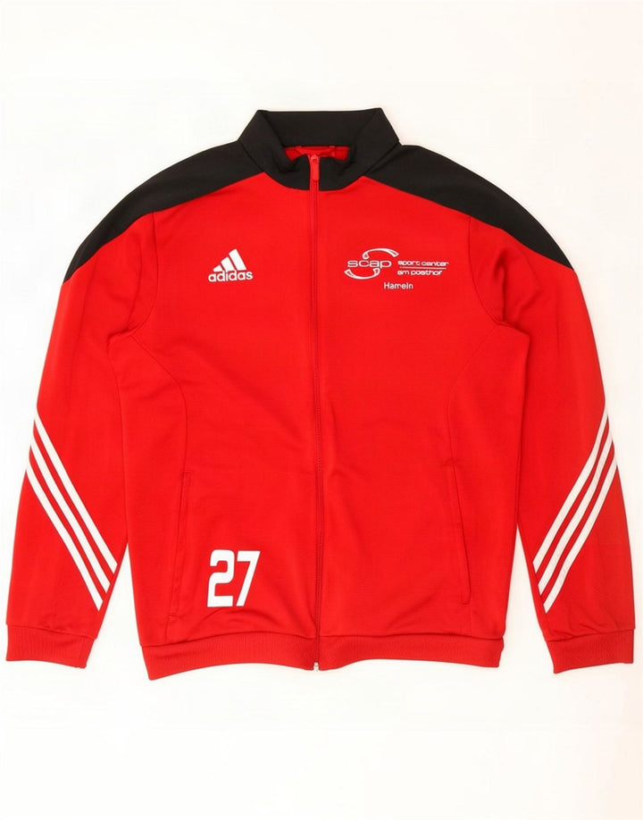 Adidas Grafisk træningsdragt jakke til mænd Large Red Colourblock Polyester