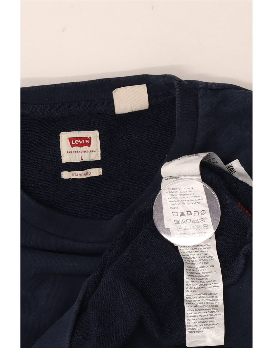 Levi's Herre Standard Graphic Sweatshirt Jumper Stor Marineblå Bomuld