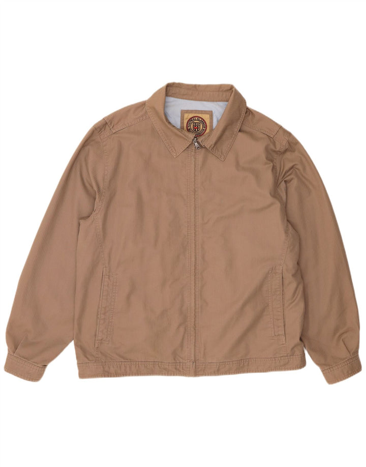 Marks & Spencer Bomberjakke til mænd UK 42 XL Beige nålestribet bomuld