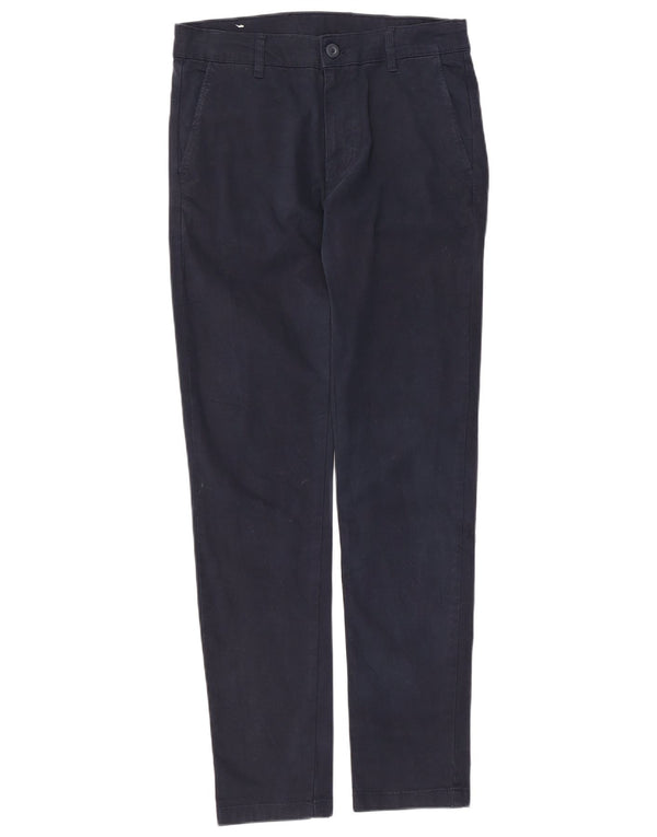 Zara Herre Slim Chino Bukser EU 38 Small W30 L31 Marineblå Bomuld