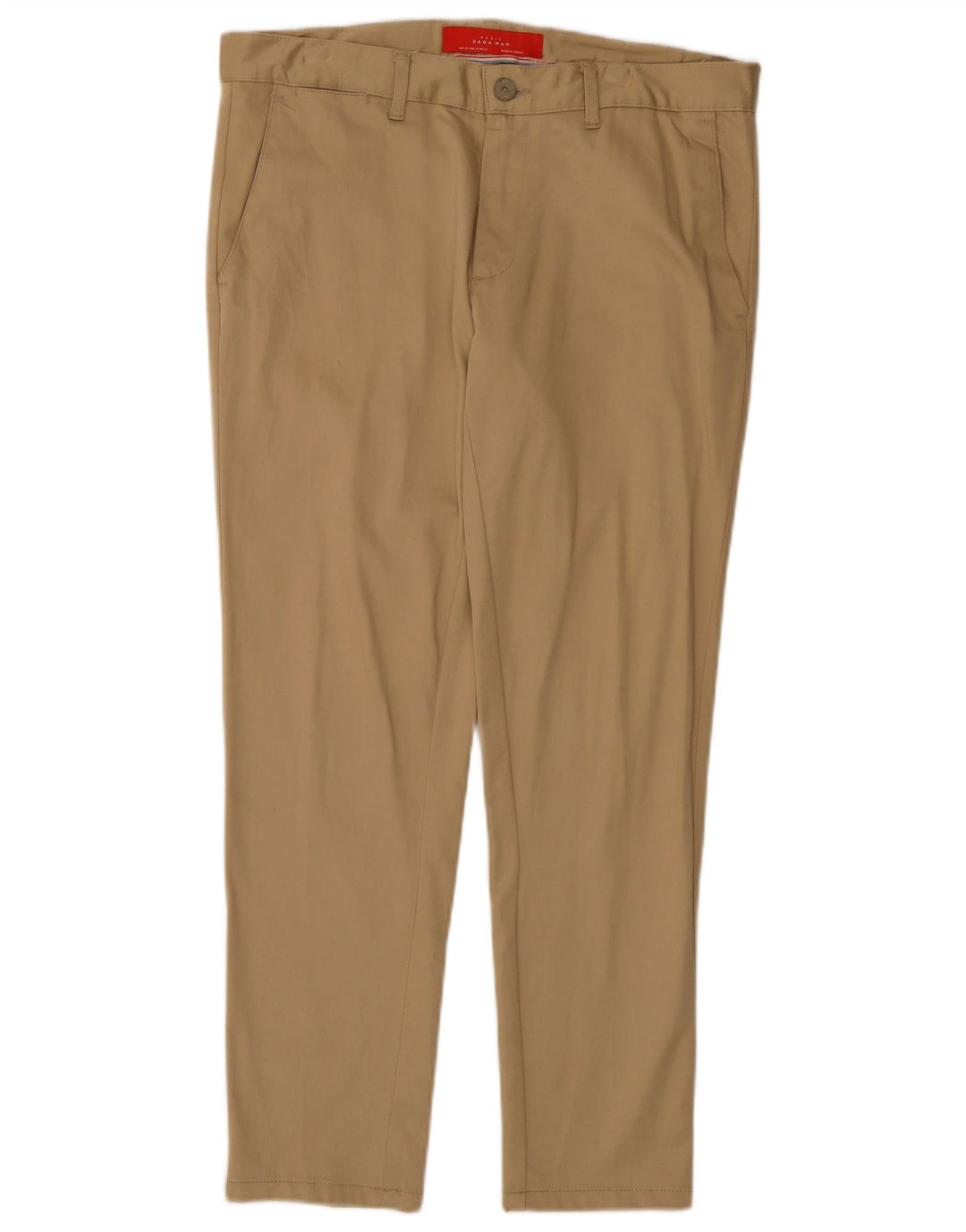 ZARA Herre Slim Chino Bukser EU 40 Medium W31 L27 Beige