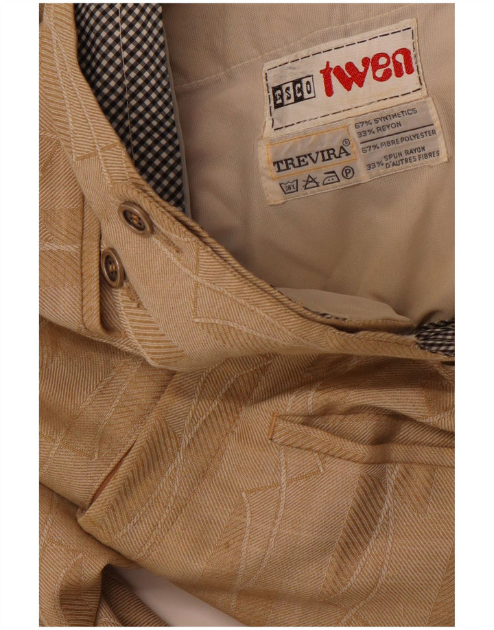 TREVIRA kvinders abstrakt mønster Bootcut jakkesætbukser W30 L31 Brun