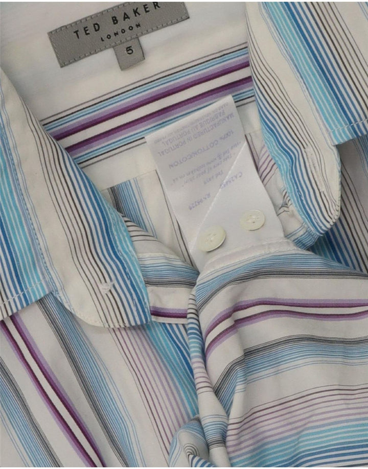 Ted Baker herreskjorte str. 5 XL Flerfarvet stribet bomuld