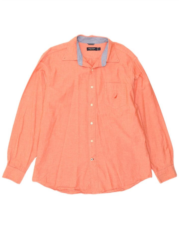 Nautica Herreskjorte Stor Orange Bomuld