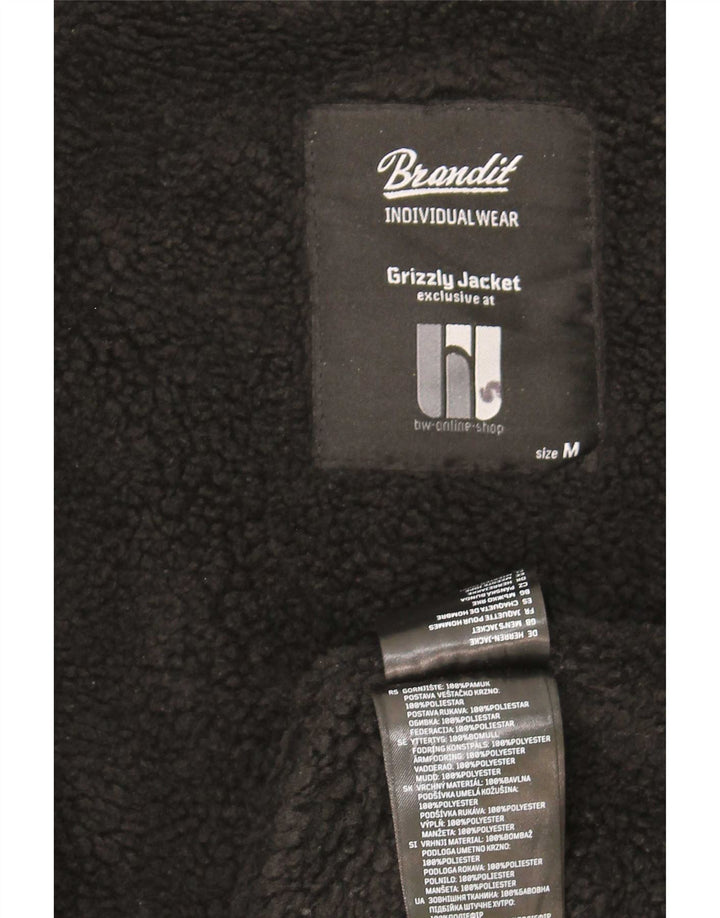 Brandit Herre hættepolstret bomberjakke UK 38 Medium Sort Polyester