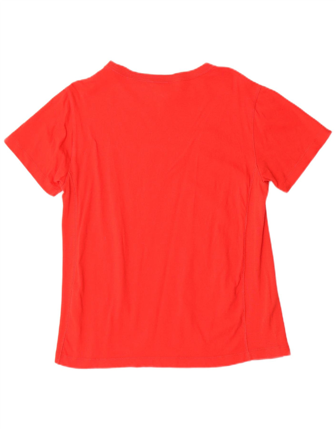 Champion Dame Grafisk T-Shirt Top UK 14 Medium Rød Bomuld