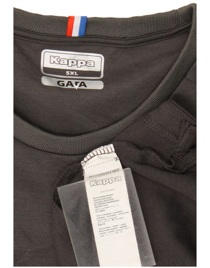 Kappa Herre Grafisk Top Langærmet 5XL Grå Polyester