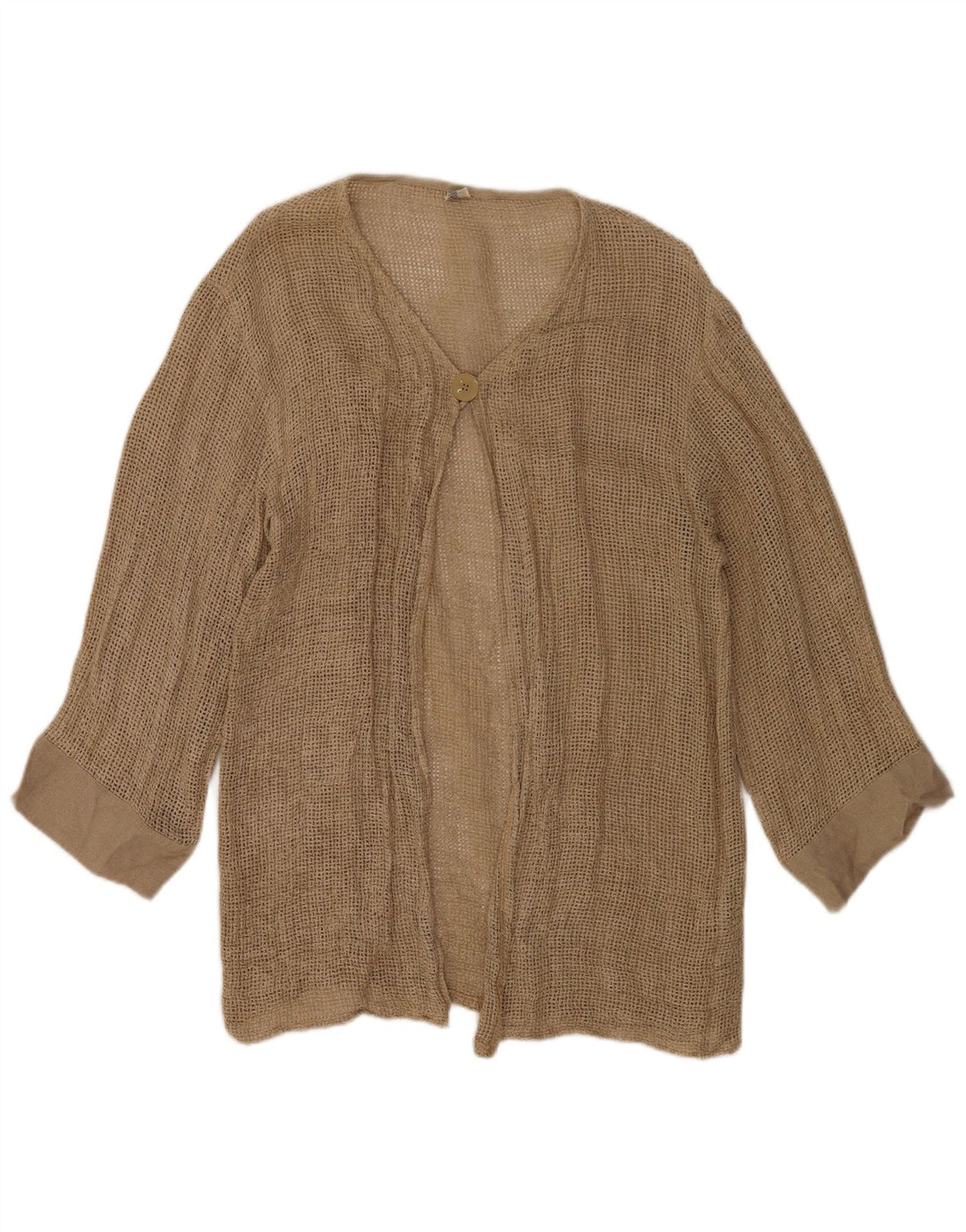Vintage Dame Se Gennem 1 Knap 2 Del Sæt UK 12 Medium Beige