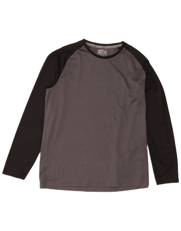 Mountain Warehouse Herre IsoCool Top Langærmet XL Grå Colourblock