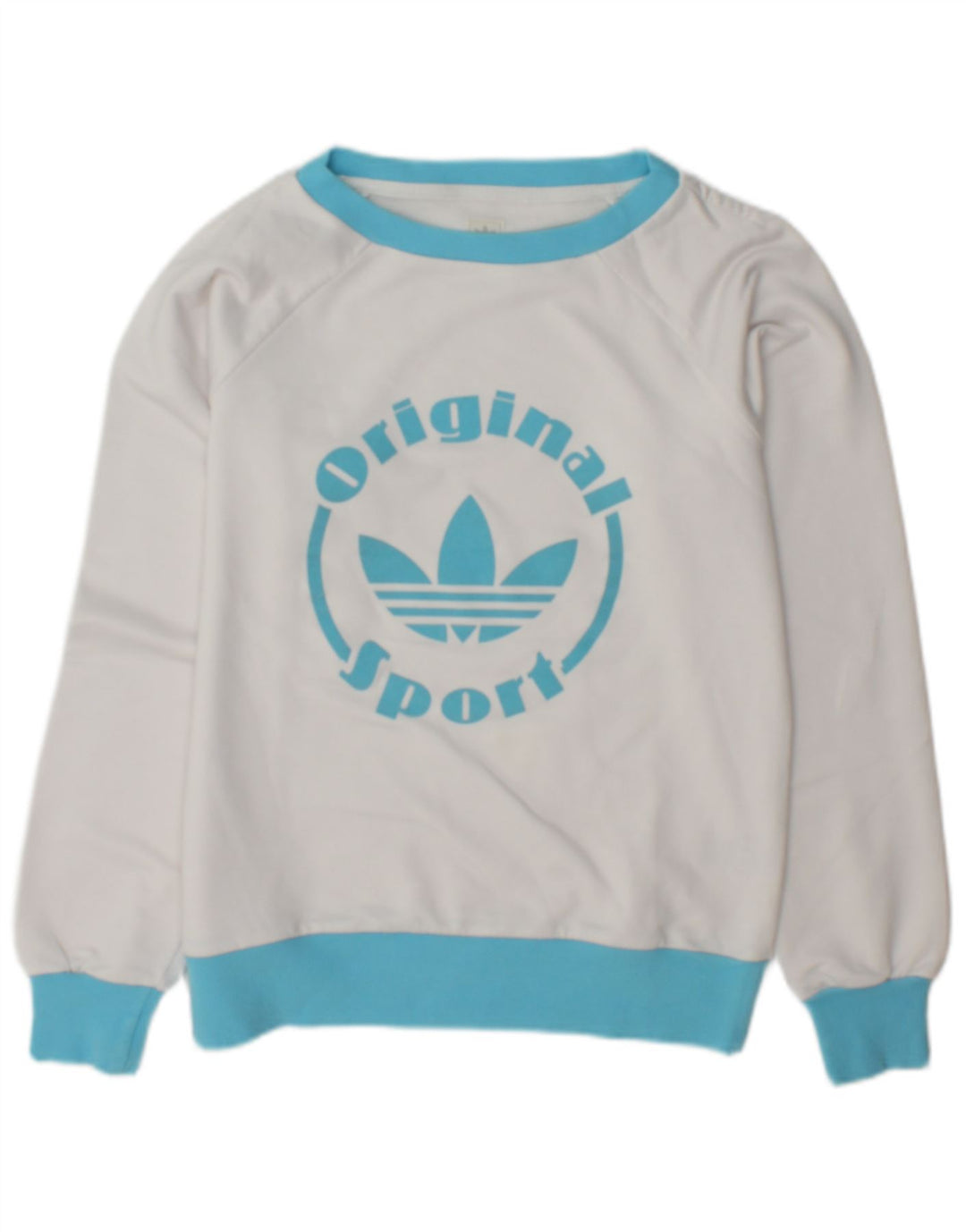 Adidas Graphic Sweatshirt Jumper IT 46 stor hvid polyester
