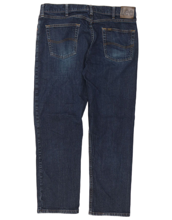 Lee Mens Straight Jeans W36 L29 Navy Blue Cotton
