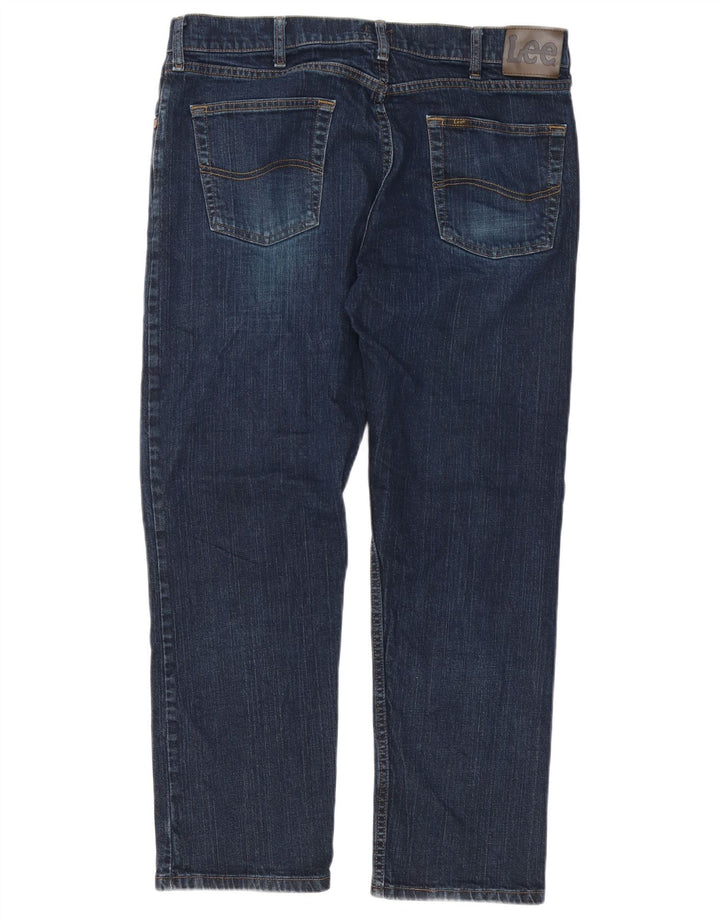 Lee Straight Jeans til mænd W36 L29 marineblå bomuld
