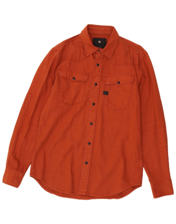 G-Star Herre Denim Shirt Medium Orange Bomuld