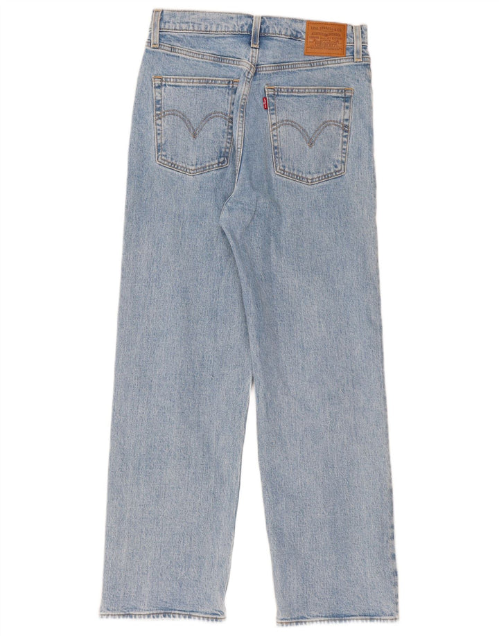 Levi's Dame Ribcage Straight Jeans W28 L27 Blå Bomuld