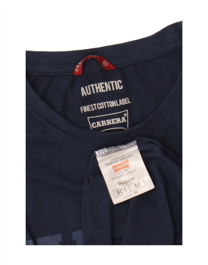 CARRERA Grafisk T-shirt til mænd, medium marineblå bomuld