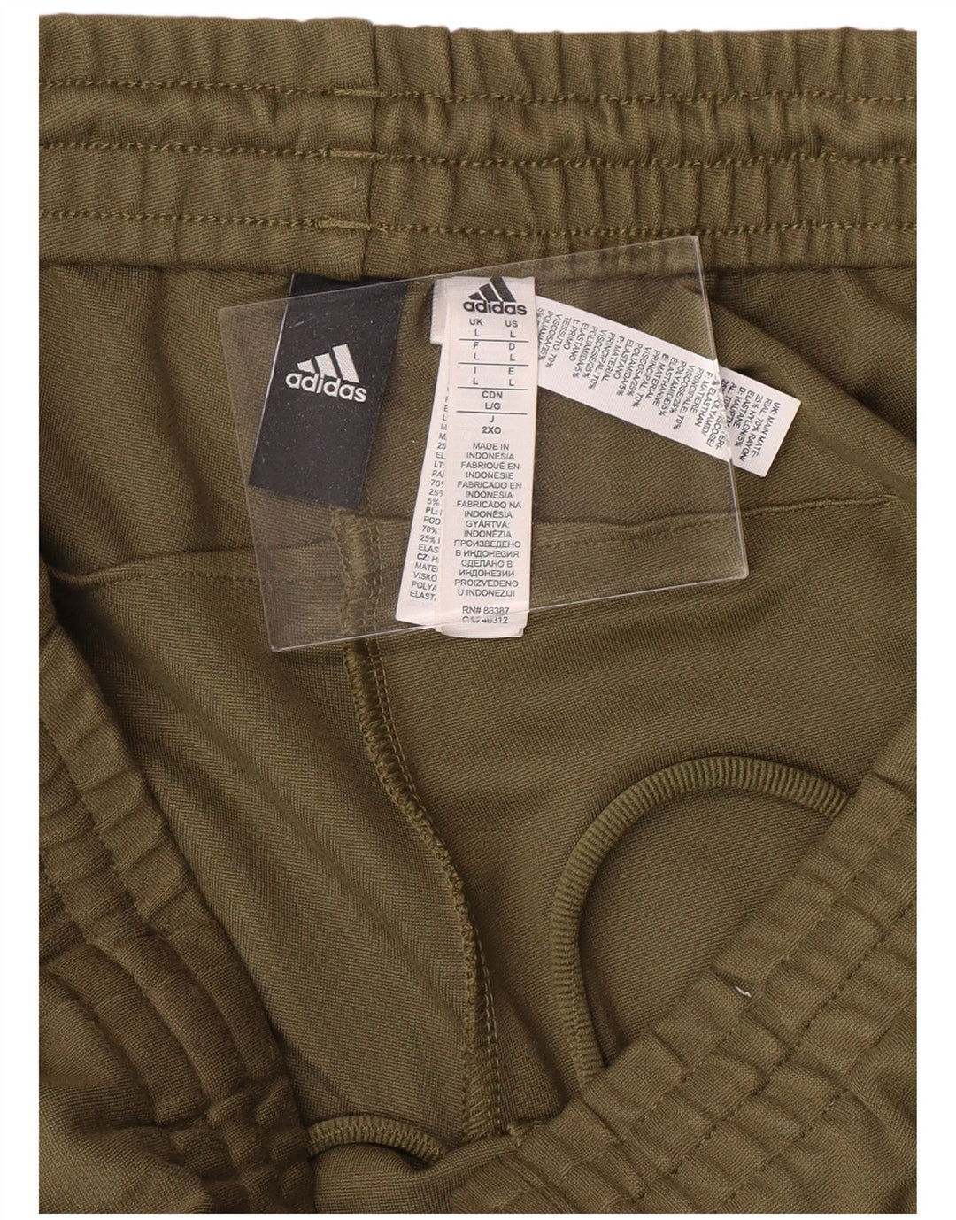ADIDAS Træningsdragt bukser til mænd Large Khaki Rayon