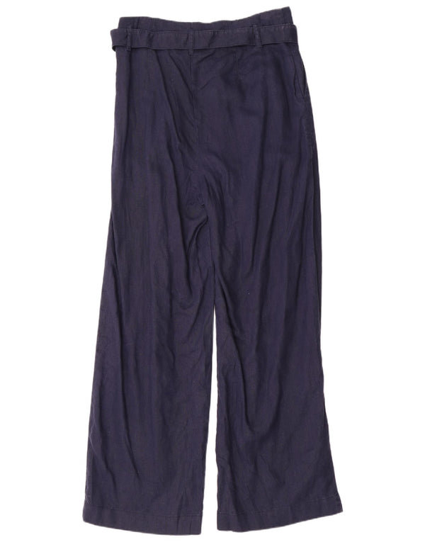 Marks & Spencer Højtaljede fritidsbukser til kvinder UK 14 Large W32 L32 Navy