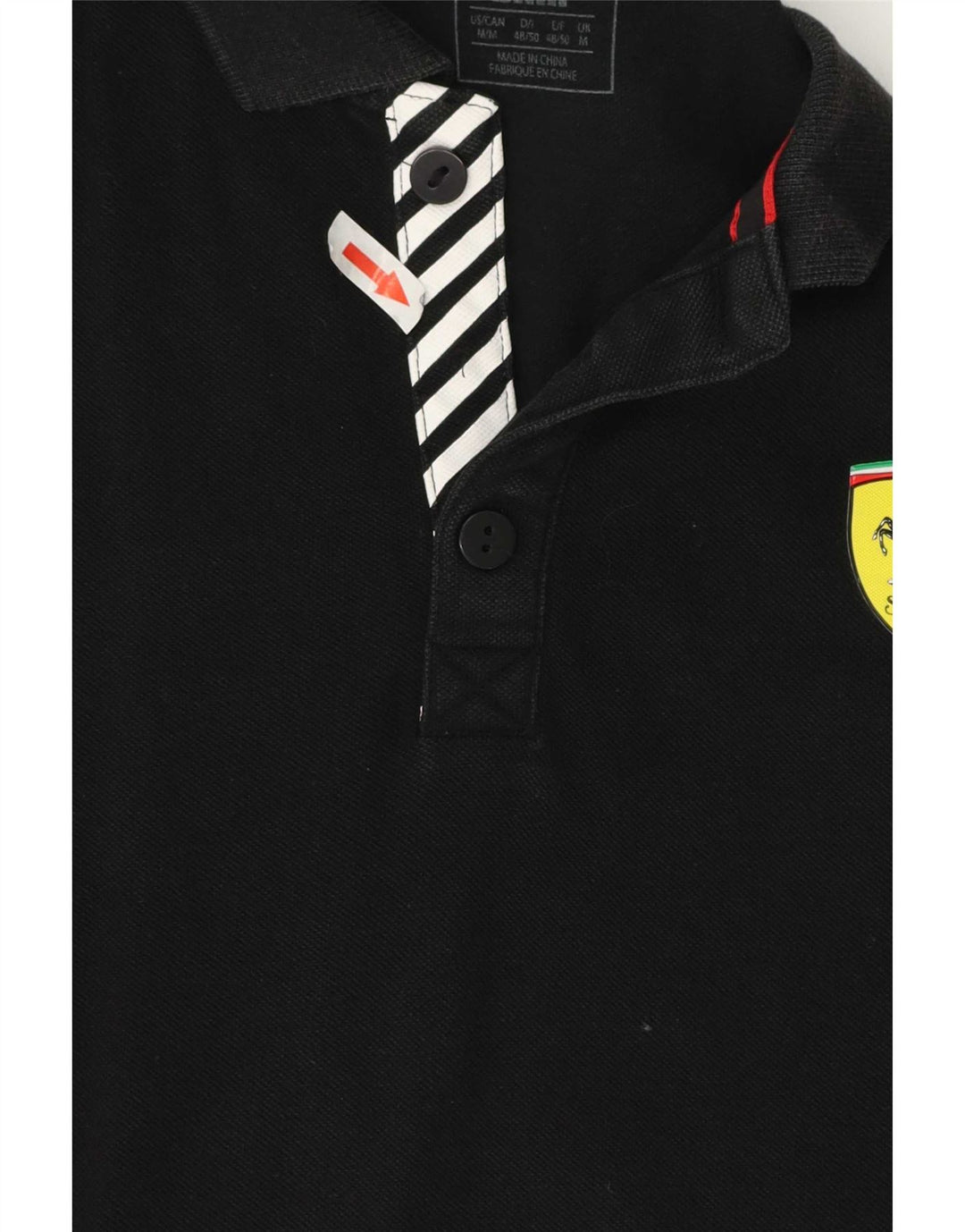 Puma Herre Ferrari Polo Shirt Medium Sort Bomuld