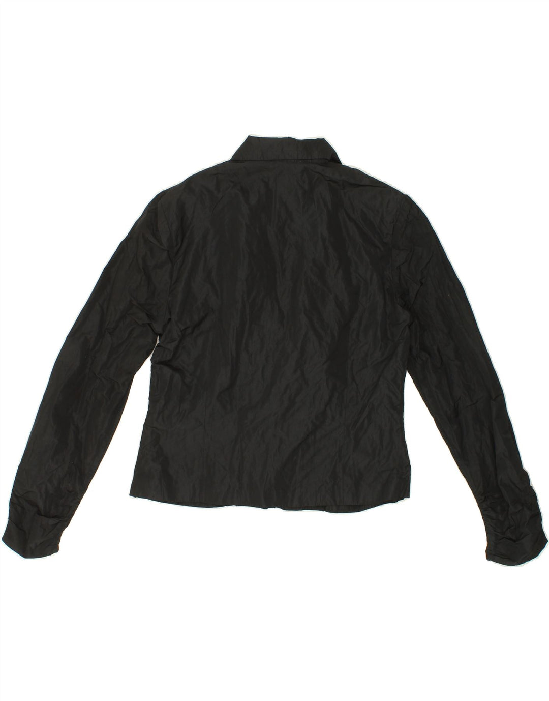 VINTAGE Womens 3 Button Blazer Jacket UK 16 Large Black Polyester Vintage Vintage and Second-Hand Vintage from Messina Hembry 