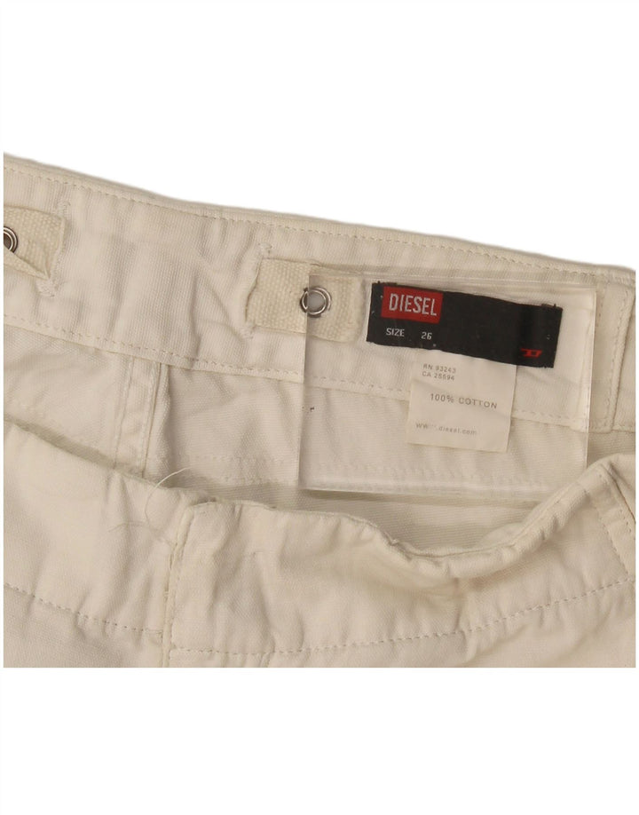 Diesel Chino Shorts til kvinder W26 Små hvide bomuld