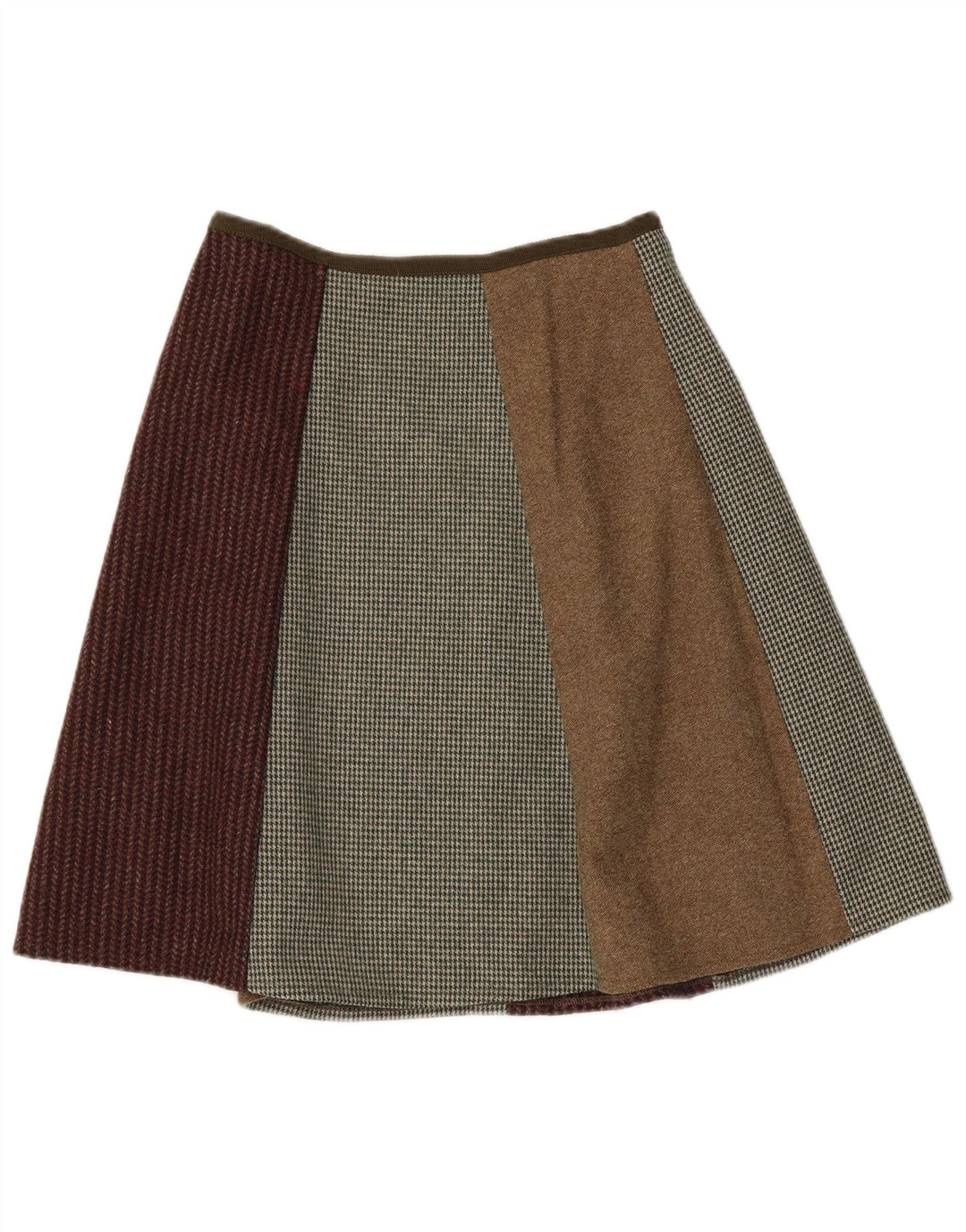 Baba A-line nederdel til kvinder W26 Lille flerfarvet patchwork uld