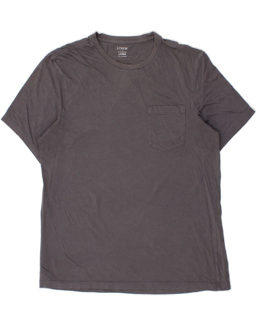 J. CREW Mens Slim T-Shirt Top Large Grey Cotton Vintage J. Crew and Second-Hand J. Crew from Messina Hembry 